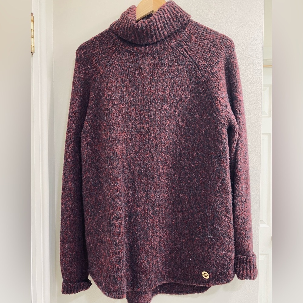 Michael Kors Burgundy Turtleneck Sweater Size Medium